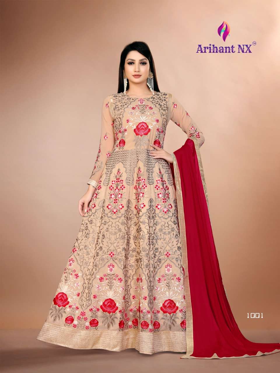 ARIHANT NX PRESENT SWEETY GEORGETTE DESIGNER SUITS IN WHOLESALE PRICE IN SURAT - SAI DRESSES