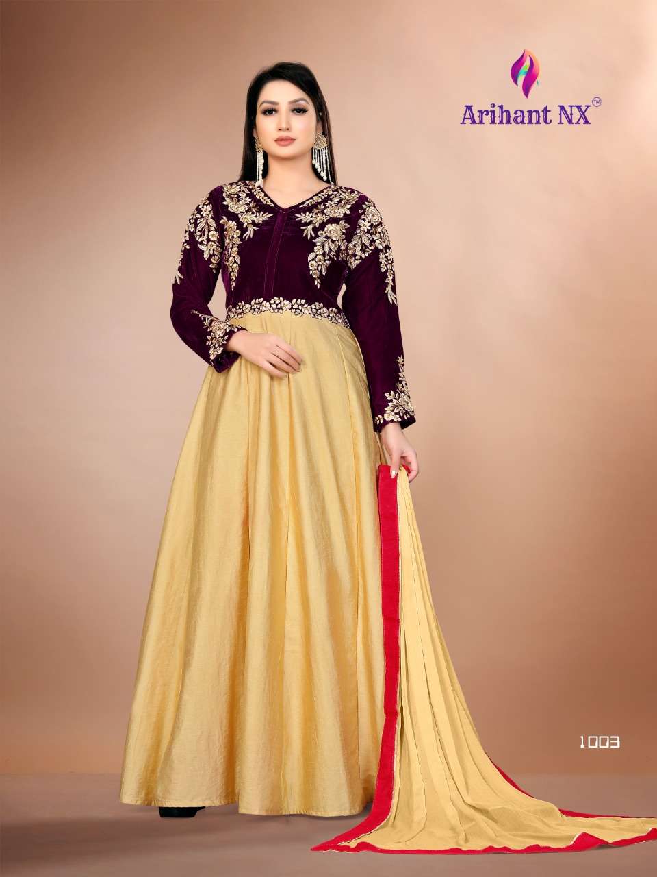 ARIHANT NX PRESENT SWEETY GEORGETTE DESIGNER SUITS IN WHOLESALE PRICE IN SURAT - SAI DRESSES