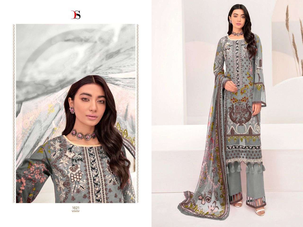 DEEPSY SUITS PRESENT CHEVERON LAWN 22-2 COTTON EMBROIDERED PAKISTANI SUITS IN WHOLESALE PRICE IN SURAT - SAI DRESSES