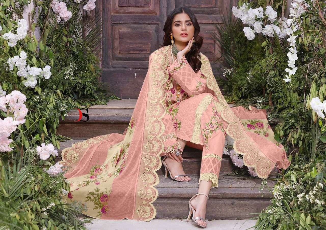 DEEPSY SUITS PRESENT FIRDOUS NX PREMIUM LAWN EMBROIDERED DUPATTA PAKISTANI DESIGNER SUITS IN WHOLESALE PRICE IN SURAT - SAI DRESSES