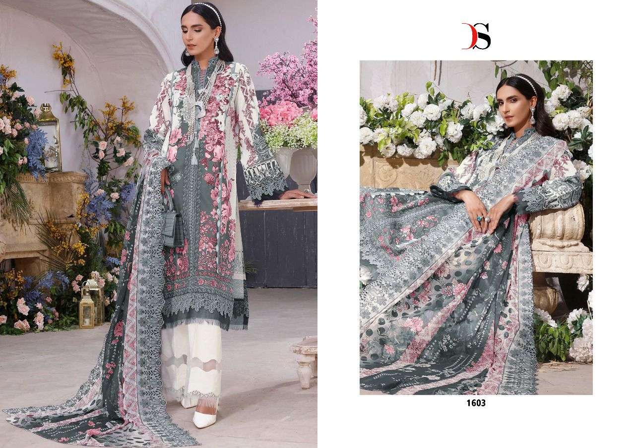 DEEPSY SUITS PRESENT FIRDOUS NX PREMIUM LAWN EMBROIDERED DUPATTA PAKISTANI DESIGNER SUITS IN WHOLESALE PRICE IN SURAT - SAI DRESSES