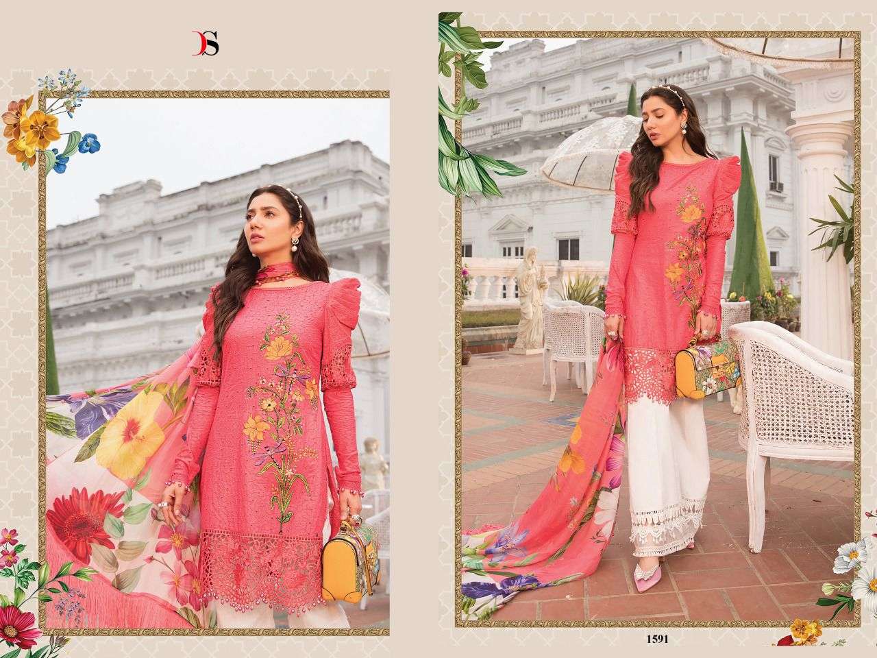 DEEPSY SUITS PRESENT MARIA B LAWN 22 - 3 PAKISTANI SUITS IN WHOLESALE PRICE IN SURAT - SAI DRESSES