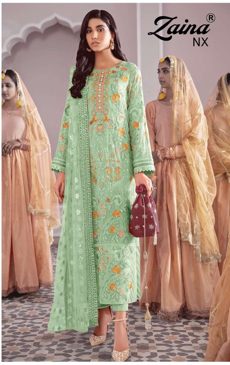 PRIYAM FASHION PRESENT ZAINA VOL 26 NX GEORGETTE SEMI STITCHED PAKISTANI DESIGNER SUITS IN WHOLESALE PRICE IN SURAT - SAI DRESSES