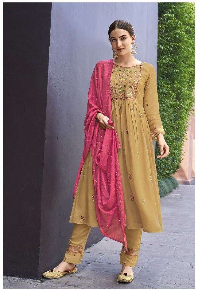 RANGOON PRESENT EMPIRE READYMADE EMBROIDERED DESIGNER SALWAR SUITS IN WHOLESALE PRICE IN SURAT - SAI DRESSES
