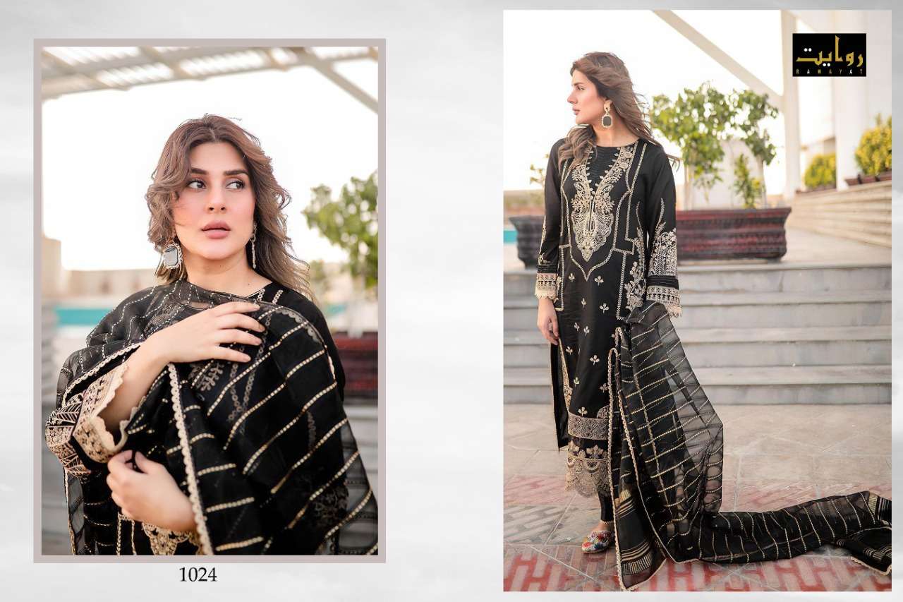 RAWAYAT PRESENT SIGNATURE LAWN COLLECTION DESIGNER PAKISTANI SUITS IN WHOLESALE PRICE IN SURAT - SAI DRESSES