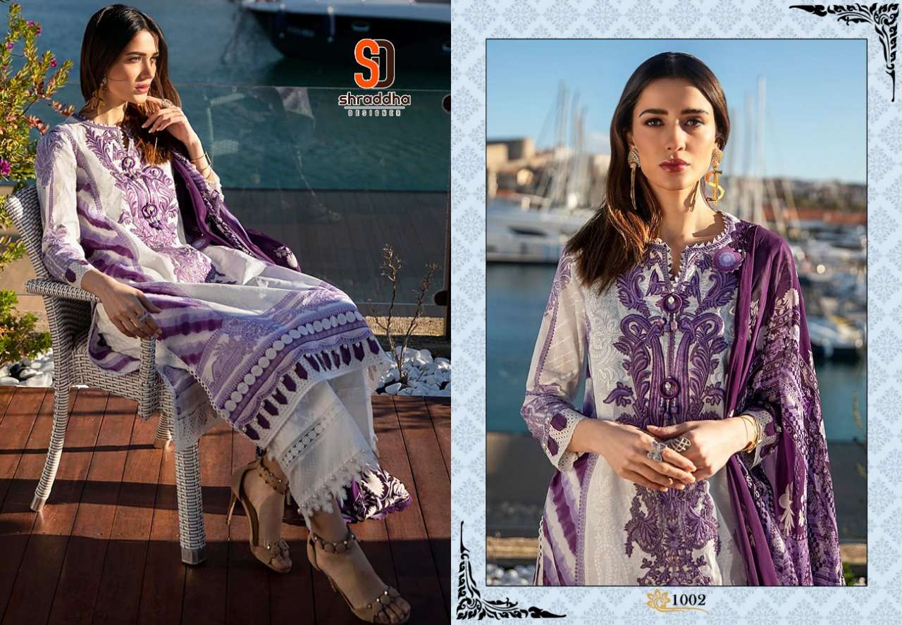 SHRADDHA DESIGNER PRESENT SANA SAFINAZ VOL 4 LAWN PAKISTANI DESIGNER SUITS IN WHOLESALE PRICE IN SURAT - SAI DRESSES 