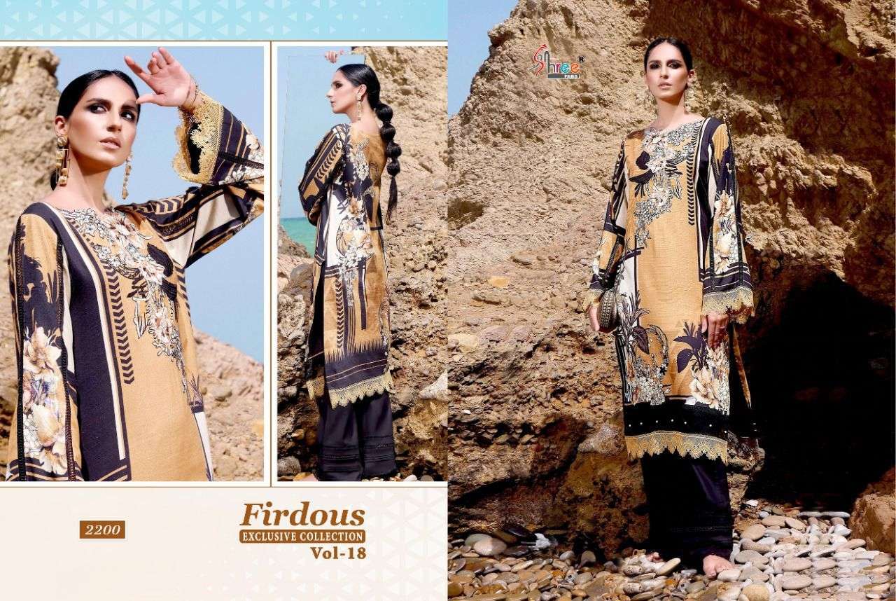 SHREE FABS PRESENT FIRDOUS EXCLUSIVE COLLECTION VOL-18 PAKISTANI DESIGNER SUITS IN WHOLESALE PRICE IN SURAT - SAI DRESSES