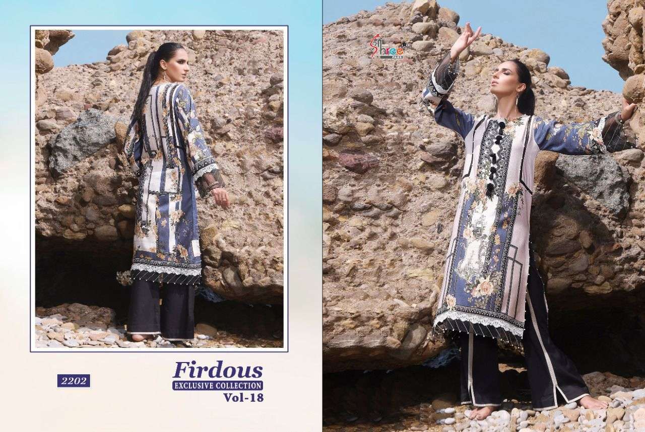 SHREE FABS PRESENT FIRDOUS EXCLUSIVE COLLECTION VOL-18 PAKISTANI DESIGNER SUITS IN WHOLESALE PRICE IN SURAT - SAI DRESSES