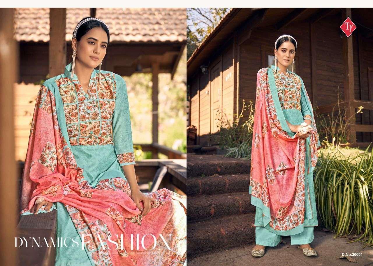 TANISHK FASHION PRESENT AASHNA PURE MASLIN DIGITAL PRINTED DESIGNER SUITS IN WHOLESALE PRICE IN SURAT - SAI DRESSES