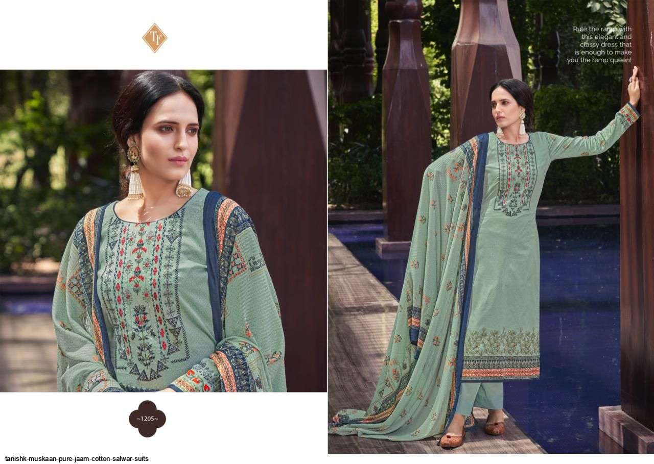 TANISHK FASHION PRESENT MUSKAAN PURE JAAM COTTON DESIGNER SALWAR SUITS IN WHOLESALE PRICE IN SURAT - SAI DRESSES