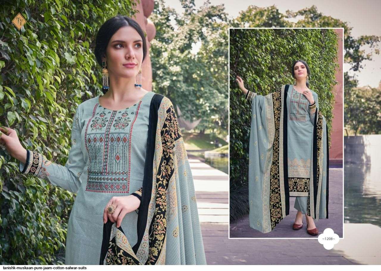 TANISHK FASHION PRESENT MUSKAAN PURE JAAM COTTON DESIGNER SALWAR SUITS IN WHOLESALE PRICE IN SURAT - SAI DRESSES