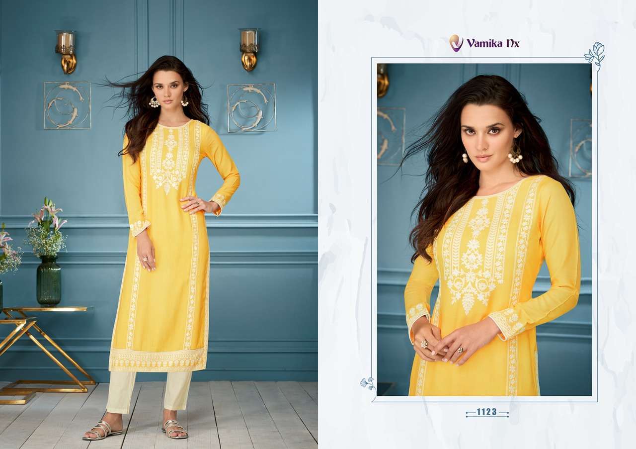 VAMIKA NX PRESENT ROOH VOL 4 FANCY KURTI WITH PANT IN WHOLESALE PRICE IN SURAT - SAI DRESSES