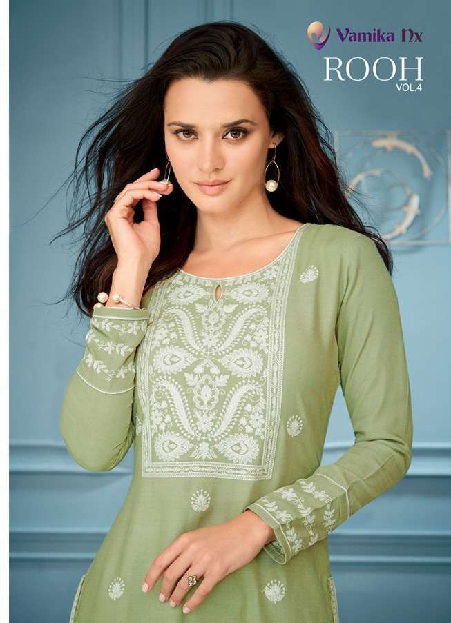 VAMIKA NX PRESENT ROOH VOL 4 FANCY KURTI WITH PANT IN WHOLESALE PRICE IN SURAT - SAI DRESSES