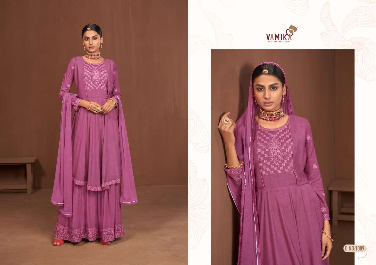 VAMIKA PRESENT LAKHNAVI VOL-2 FULL STITCHED DESIGNER SUITS IN WHOLESALE PRICE IN SURAT - SAI DRESSES 
