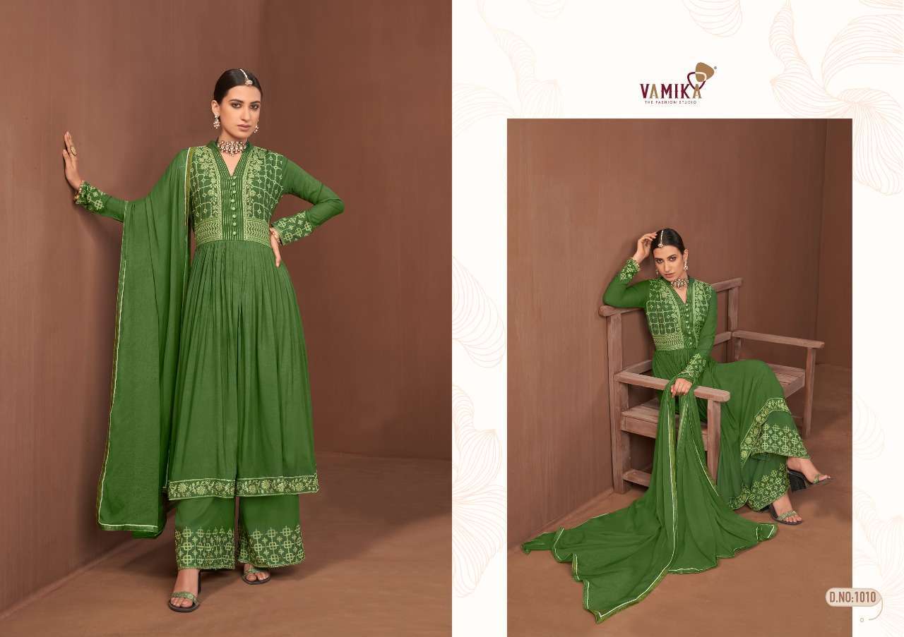 VAMIKA PRESENT LAKHNAVI VOL-2 FULL STITCHED DESIGNER SUITS IN WHOLESALE PRICE IN SURAT - SAI DRESSES 