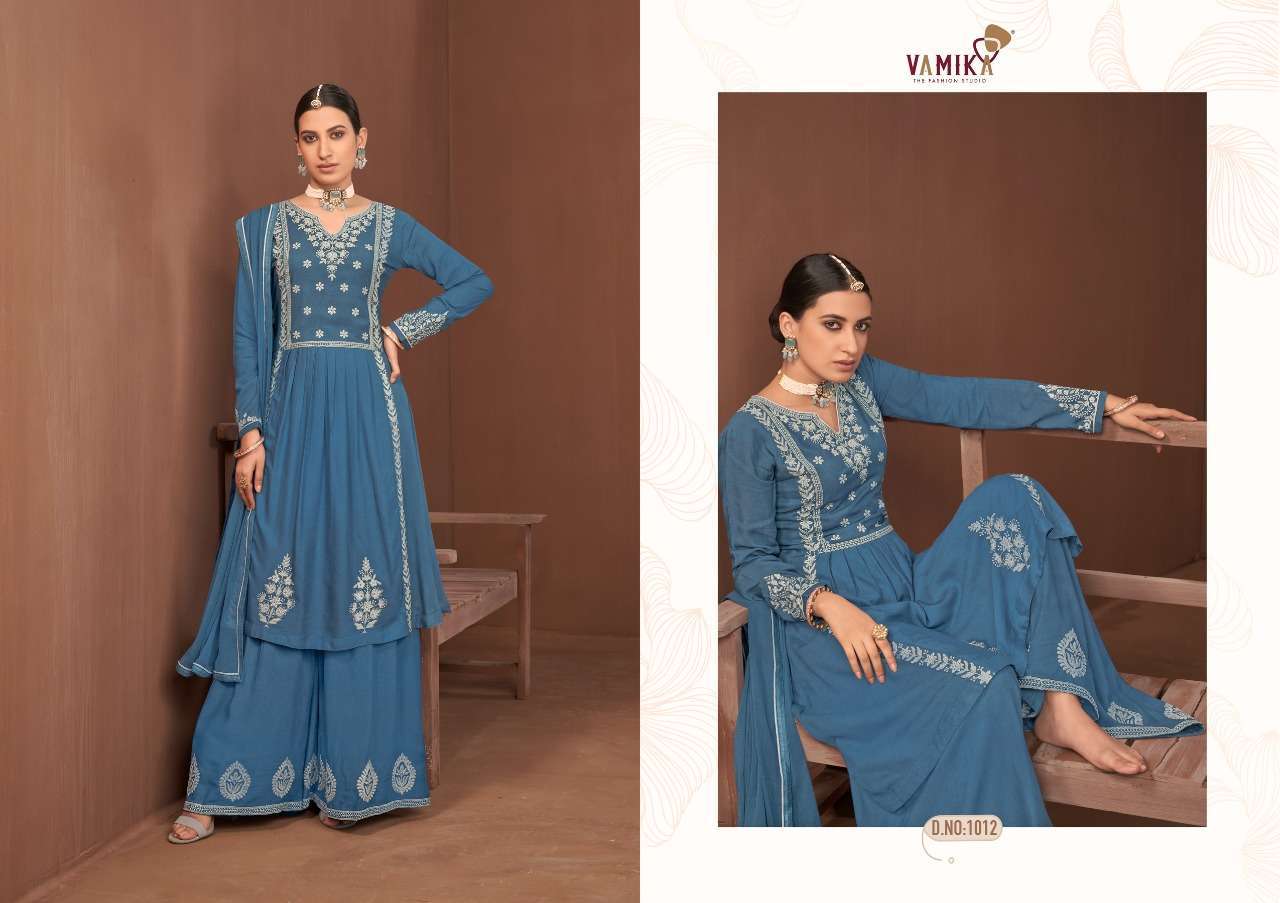VAMIKA PRESENT LAKHNAVI VOL-2 FULL STITCHED DESIGNER SUITS IN WHOLESALE PRICE IN SURAT - SAI DRESSES 