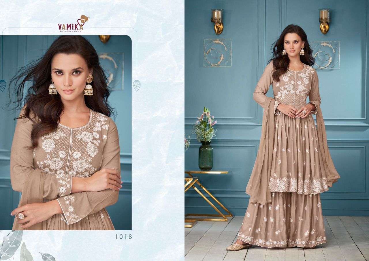 VAMIKA PRESENT LAKHNAVI VOL-3 READYMADE EMBROIDERED DESIGNER SUITS IN WHOLESALE PRICE IN SURAT - SAI DRESSES