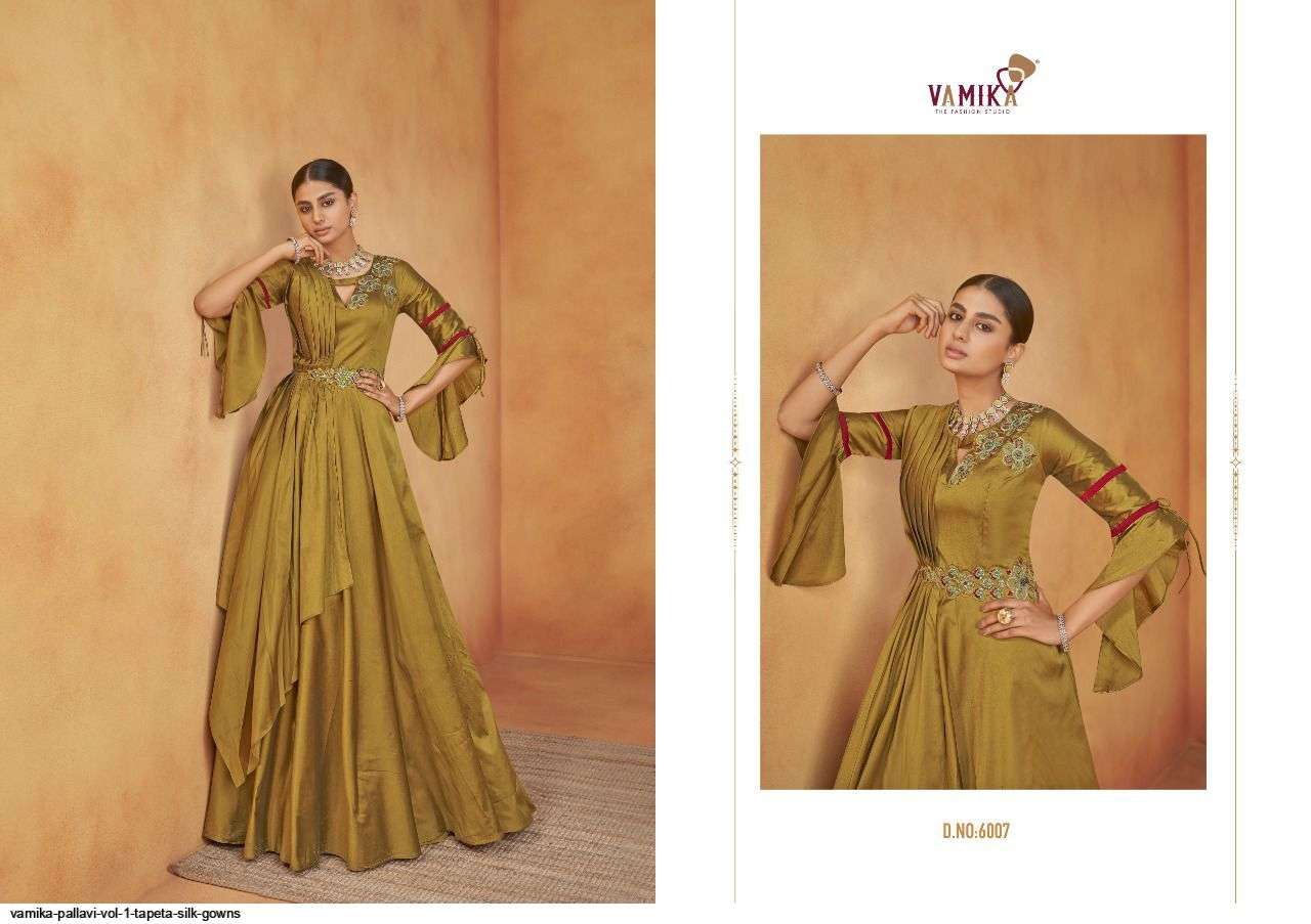 VAMIKA PRESENT PALLAVI VOL 1 READYMADE SILK DESIGNER GOWNS IN WHOLESALE PRICE IN SURAT - SAI DRESSES