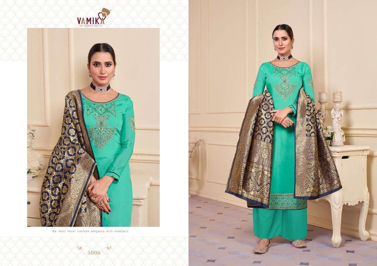 VAMIKA PRESENT SAJDA READYMADE PLAZO STYLE DESIGNER SUITS IN WHOLESALE PRICE IN SURAT - SAI DRESSES