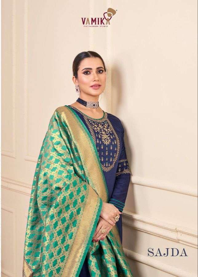 VAMIKA PRESENT SAJDA READYMADE PLAZO STYLE DESIGNER SUITS IN WHOLESALE PRICE IN SURAT - SAI DRESSES