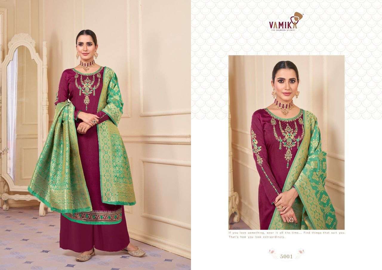VAMIKA PRESENT SAJDA READYMADE PLAZO STYLE DESIGNER SUITS IN WHOLESALE PRICE IN SURAT - SAI DRESSES