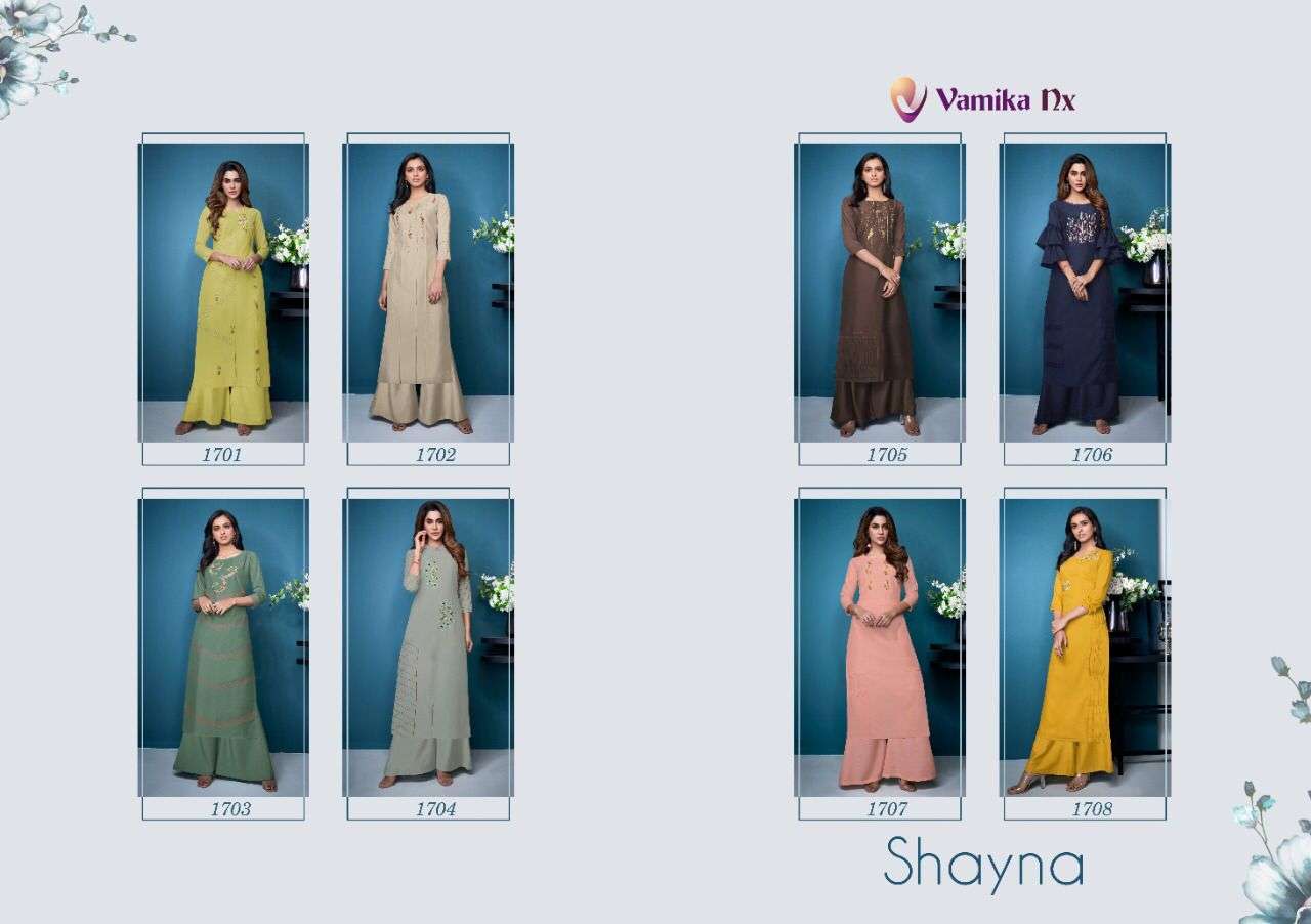 VAMIKA NX PRESENT SHAYNA DESIGNER KURTI WITH PLAZO IN WHOLESALE PRICE IN SURAT - SAI DRESSES