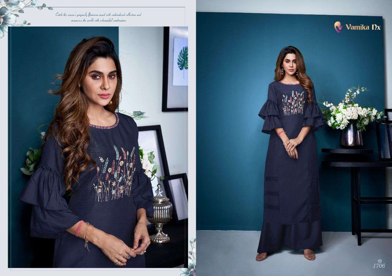 VAMIKA NX PRESENT SHAYNA DESIGNER KURTI WITH PLAZO IN WHOLESALE PRICE IN SURAT - SAI DRESSES