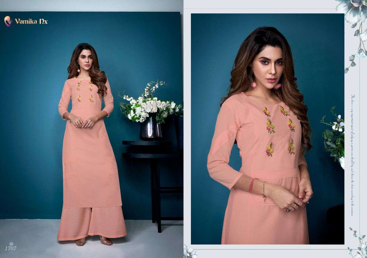 VAMIKA NX PRESENT SHAYNA DESIGNER KURTI WITH PLAZO IN WHOLESALE PRICE IN SURAT - SAI DRESSES