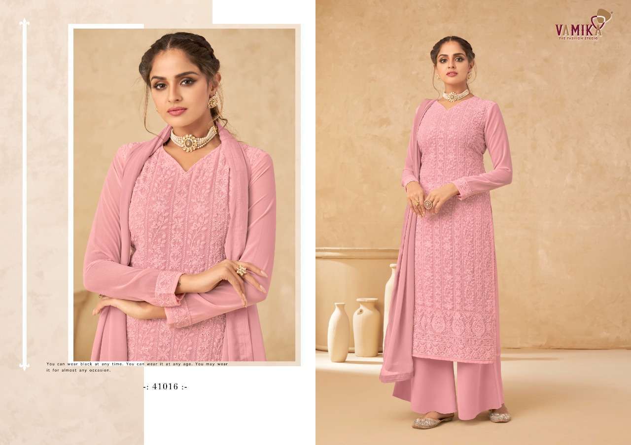 VAMIKA PRESENT SIMONA VOL-5 GEORGETTE FULL STITCHED SALWAR SUITS IN WHOLESALE PRICE IN SURAT - SAI DRESSES