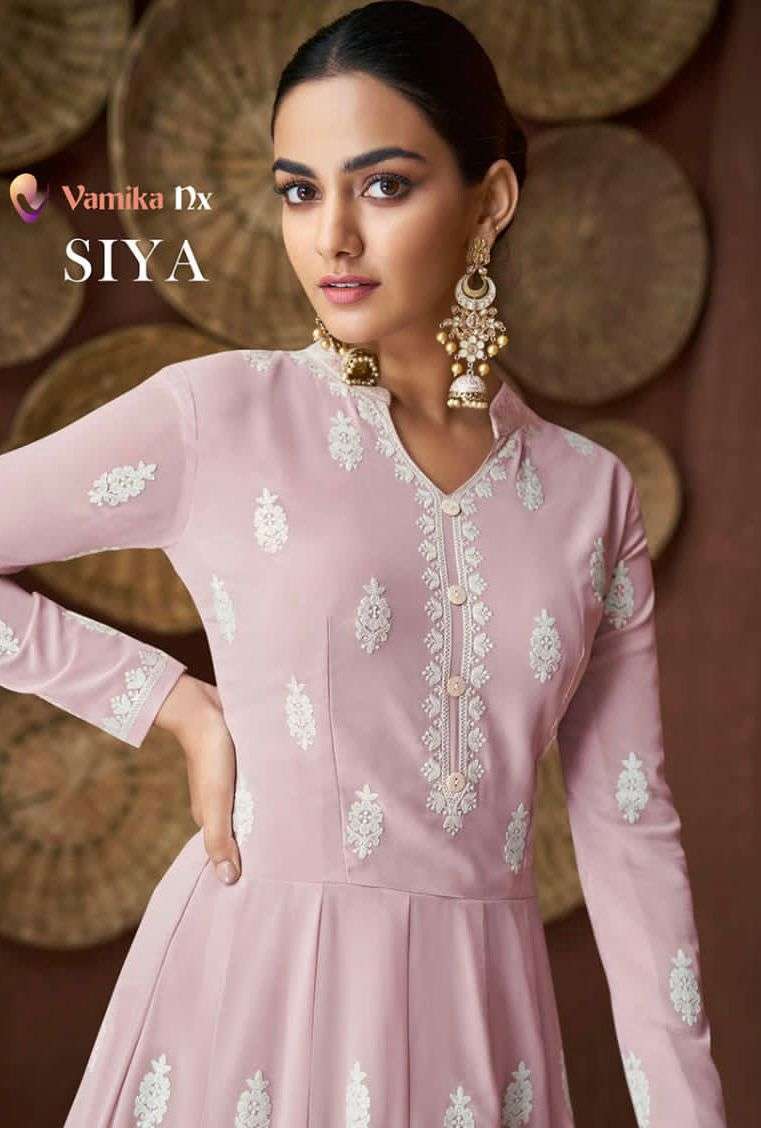 VAMIKA NX PRESENT SIYA READYMADE PURE GEORGETTE LONG DESIGNER GOWN COLLECTION IN WHOLESALE PRICE IN SURAT - SAI DRESSES