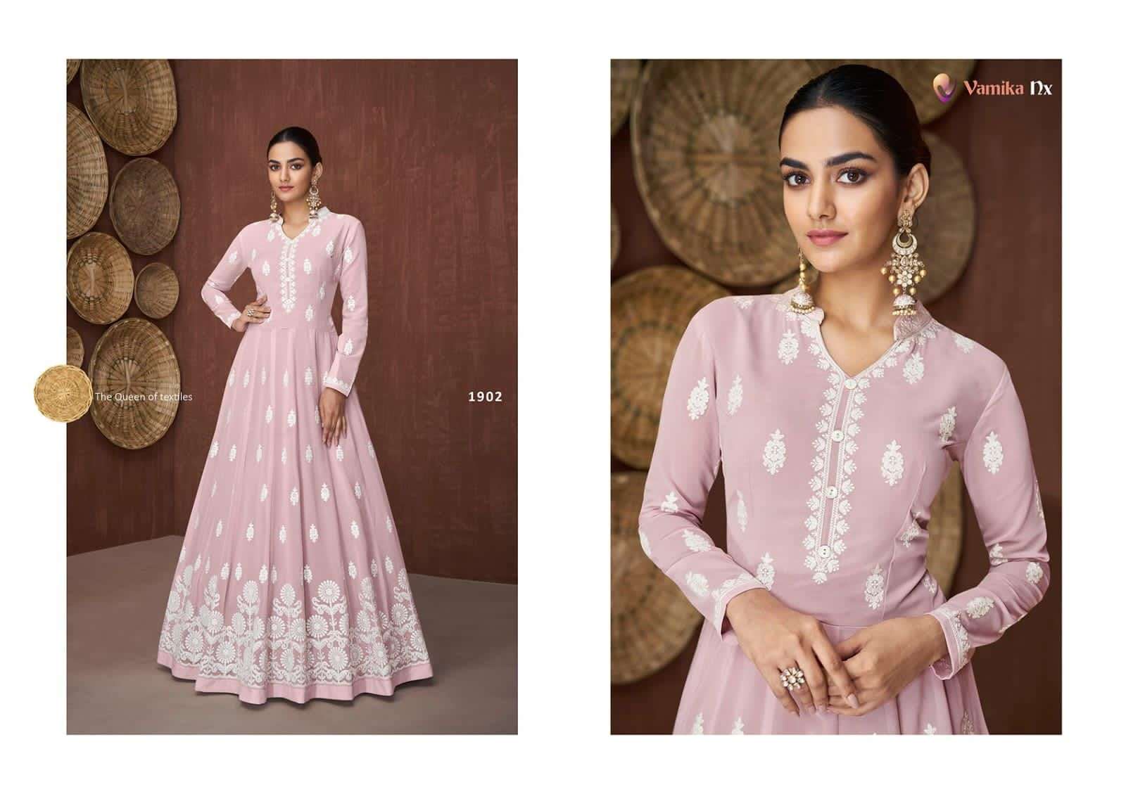 VAMIKA NX PRESENT SIYA READYMADE PURE GEORGETTE LONG DESIGNER GOWN COLLECTION IN WHOLESALE PRICE IN SURAT - SAI DRESSES