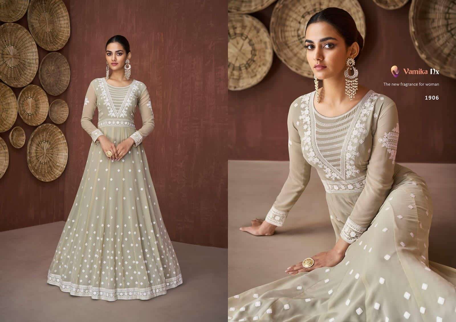 VAMIKA NX PRESENT SIYA READYMADE PURE GEORGETTE LONG DESIGNER GOWN COLLECTION IN WHOLESALE PRICE IN SURAT - SAI DRESSES