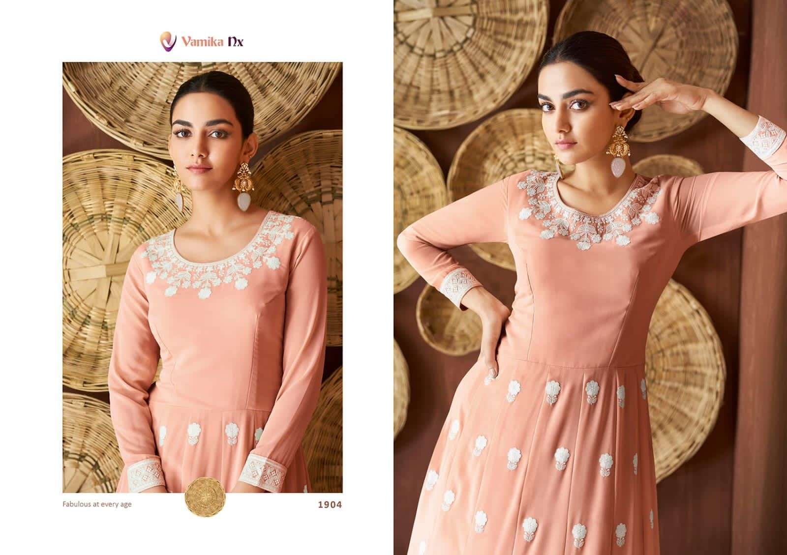 VAMIKA NX PRESENT SIYA READYMADE PURE GEORGETTE LONG DESIGNER GOWN COLLECTION IN WHOLESALE PRICE IN SURAT - SAI DRESSES