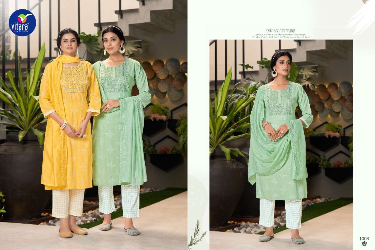 VITARA FASHION PRESENT CELEBRATION READYMADE PANT STYLE DRESS IN WHOLESALE PRICE IN SURAT - SAI DRESSES