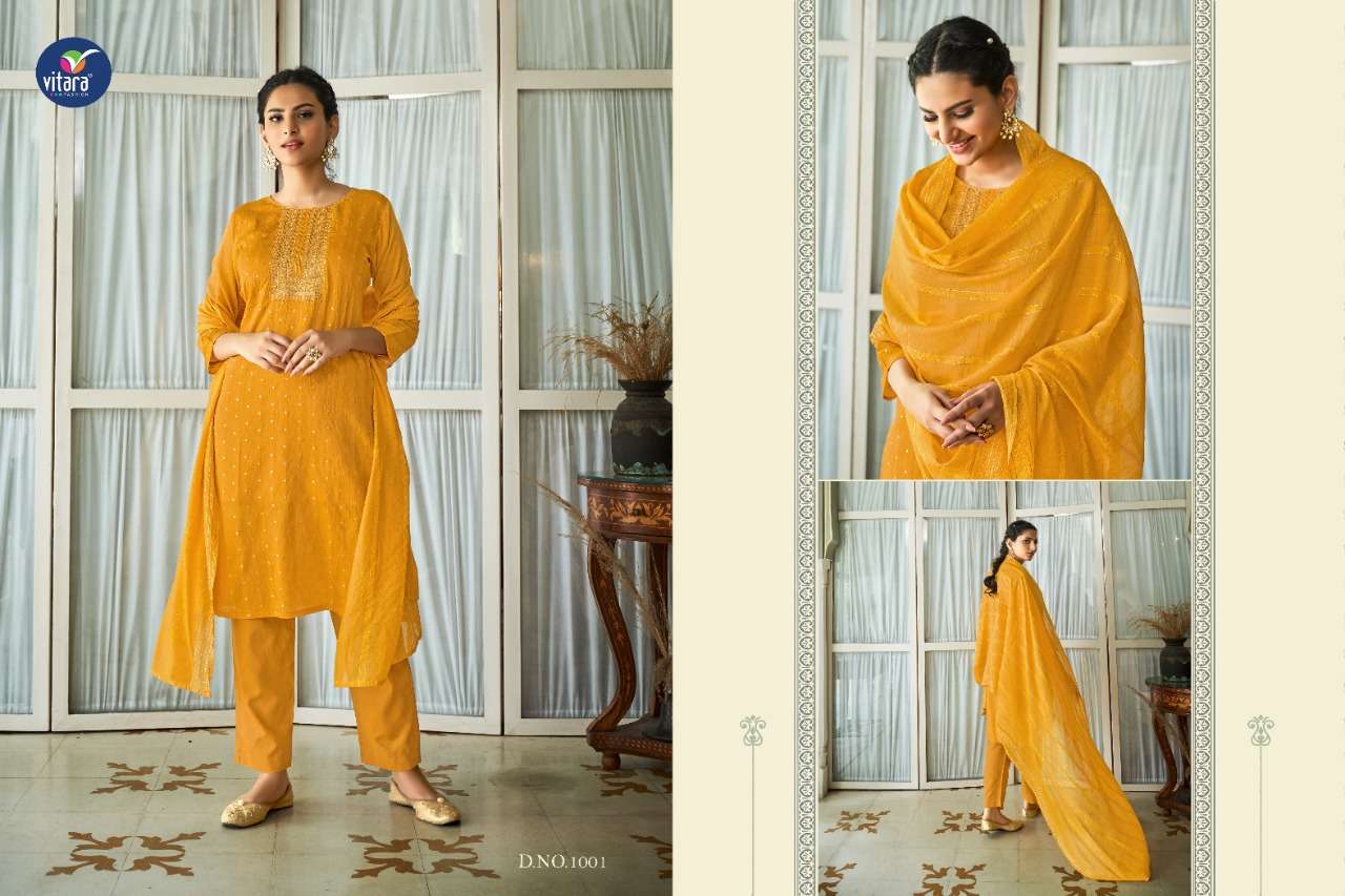 VITARA FASHION PRESENT TYOHAR READY TO WEAR EXCLUSIVE DESIGNER KURTI PANT WITH DUPATTA IN WHOLESALE PRICE IN SURAT - SAI DRESSES