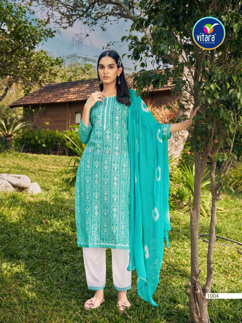 VITARA FASHION PRESENT VICTORIA READYMADE RAYON PANT STYLE DRESS IN WHOLESALE PRICE IN SURAT - SAI DRESSES 