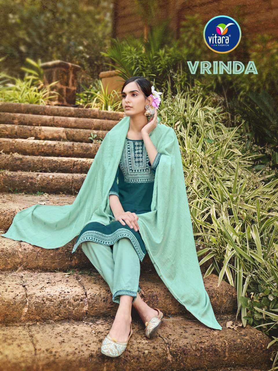 VITARA FASHION PRESENT VRINDA FANCY COTTON SALWAR SUITS IN WHOLESALE PRICE IN SURAT - SAI DRESSES