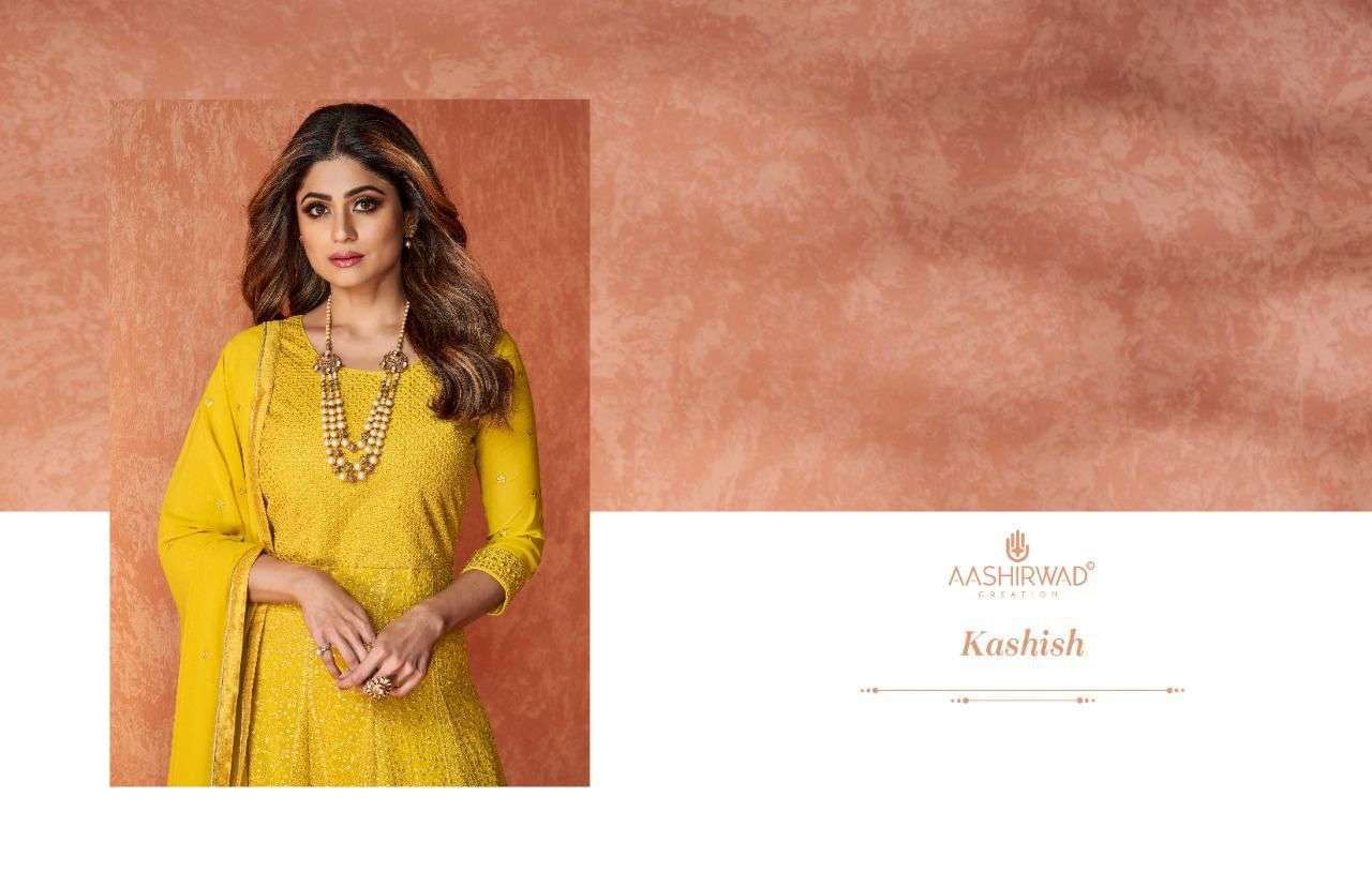 AASHIRWAD CREATION PRESENT KASHISH READYMADE SHARARA STYLE DESIGNER SUITS IN WHOLESALE PRICE IN SURAT - SAI DRESSES