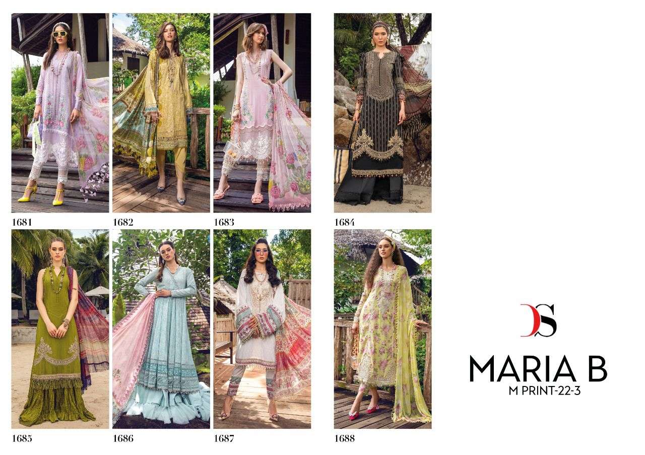 DEEPSY SUITS PRESENT MARIA B M PRINT 22 VOL 3 PAKISTANI DESIGNER SUITS IN WOLESALE PRICE IN SURAT - SAI DRESSES