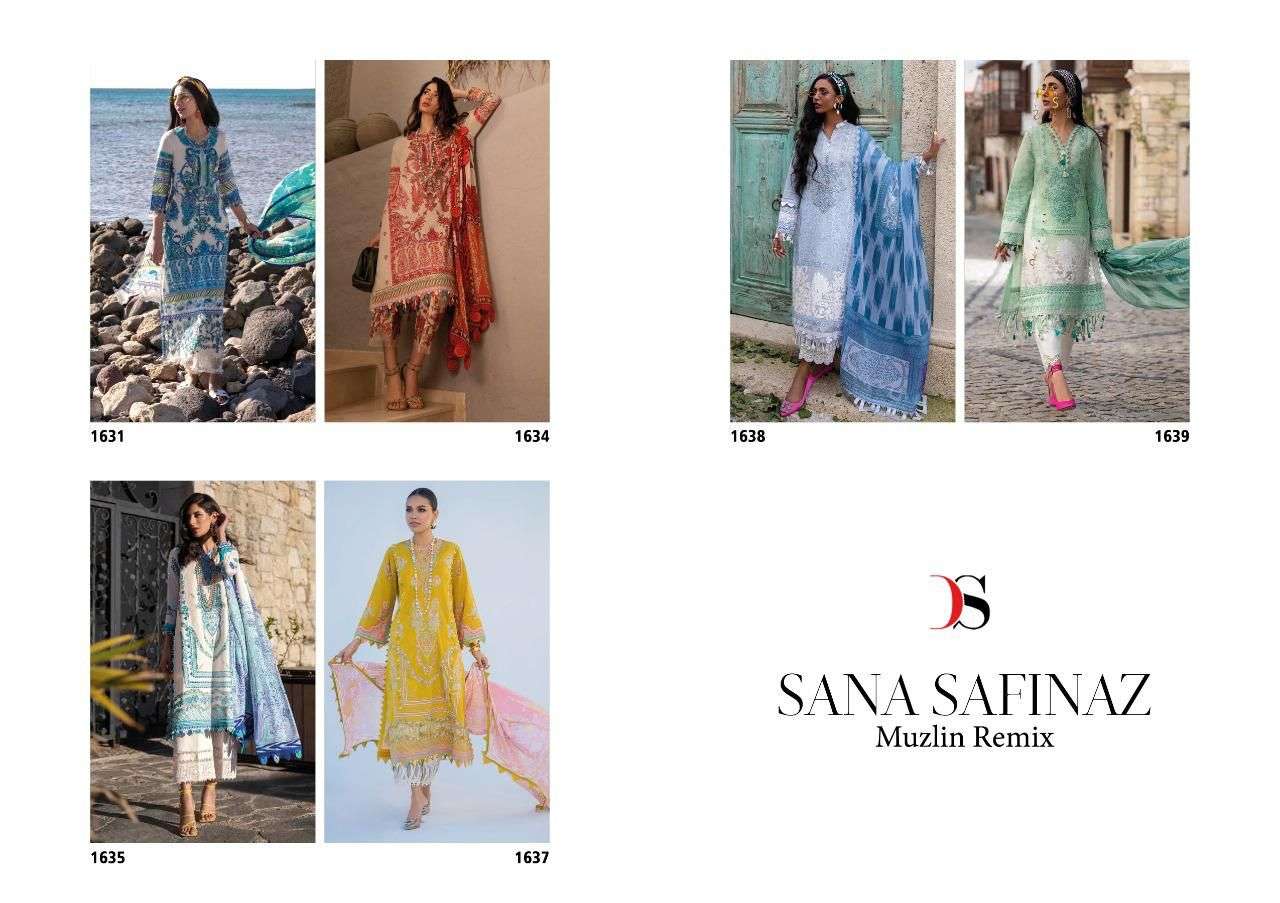 DEEPSY SUITS PRESENT SANA SAFINAZ MUZLIN REMIX PAKISTANI DESIGNER SUITS IN WHOLESALE PRICE IN SURAT - SAI DRESSES