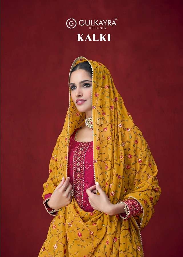 GULKAYRA DESIGNER PRESENT KALKI SEMI STITCHED PLAZZO STYLE DESIGNER SUITS IN WHOLESALE PRICE IN SURAT - SAI DRESSES