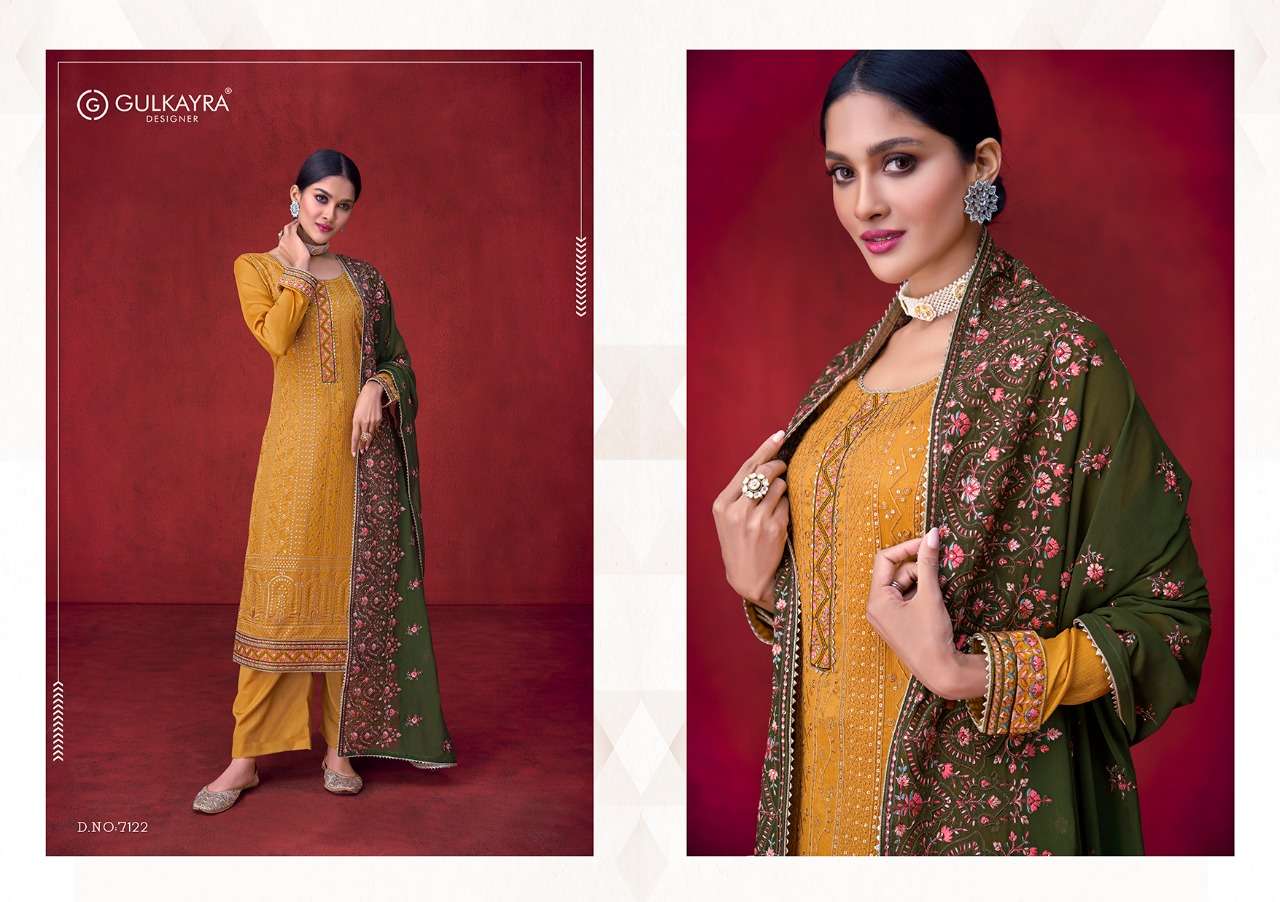 GULKAYRA DESIGNER PRESENT KALKI SEMI STITCHED PLAZZO STYLE DESIGNER SUITS IN WHOLESALE PRICE IN SURAT - SAI DRESSES