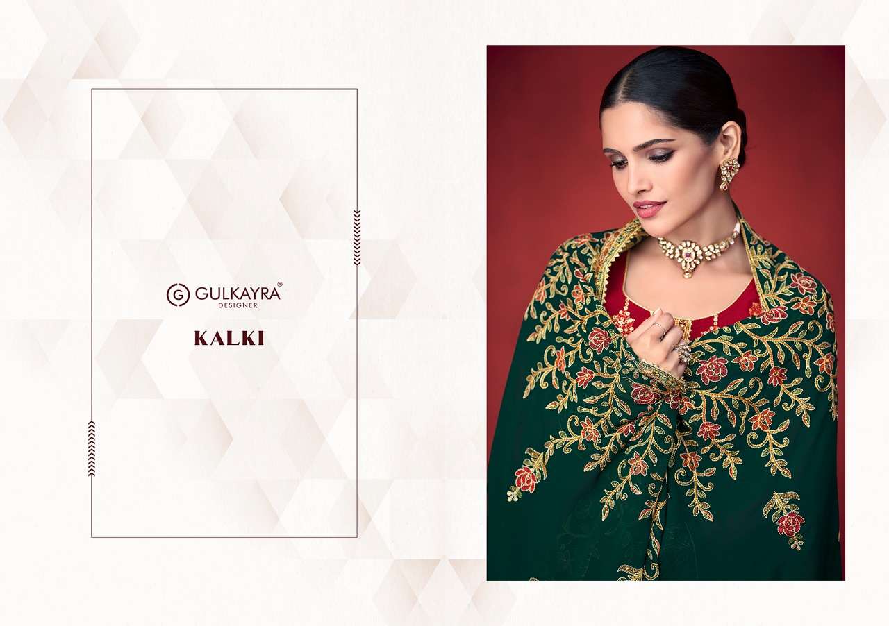 GULKAYRA DESIGNER PRESENT KALKI SEMI STITCHED PLAZZO STYLE DESIGNER SUITS IN WHOLESALE PRICE IN SURAT - SAI DRESSES