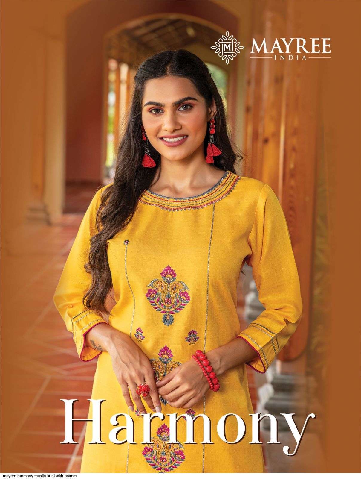  MAYREE INDIA PRESENT HARMONY MUSLIN KURTI WITH PLAZZO IN WHOLESALE PRICE IN SURAT - SAI DRESSES