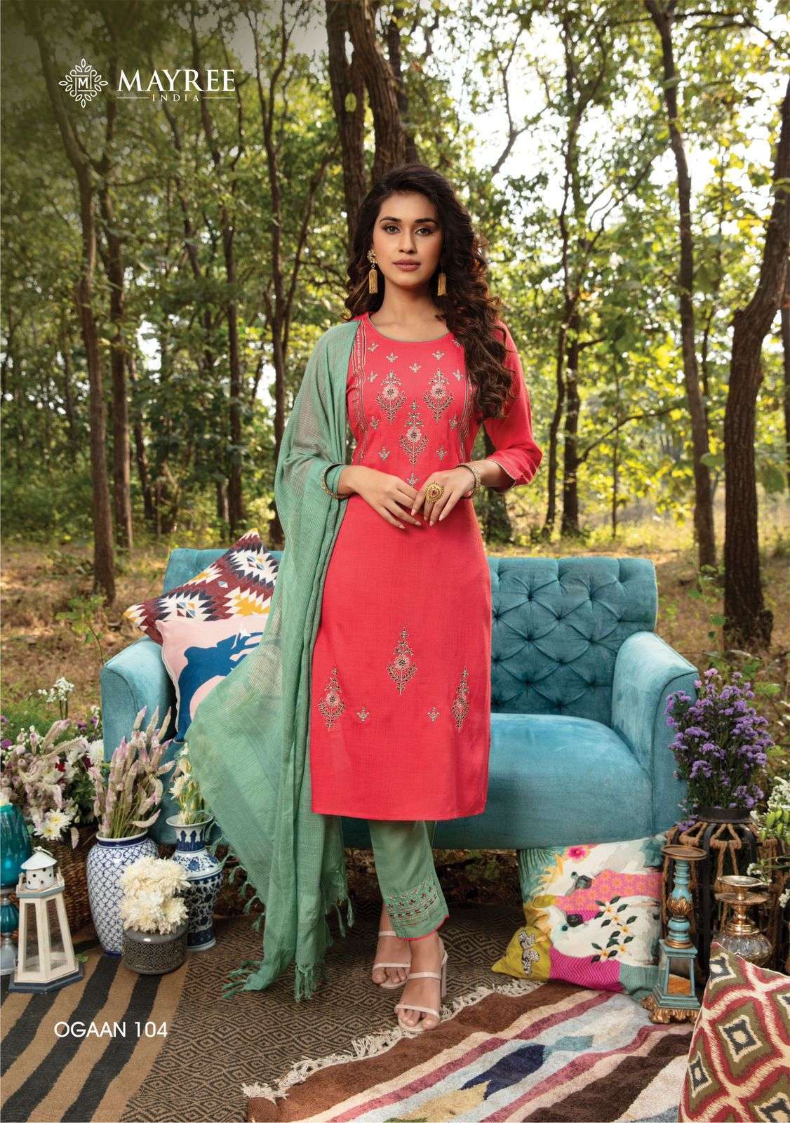 MAYREE INDIA PRESENT OGAAN READYMADE DAILY WEAR FANCY SUITS IN WHOLESALE PRICE IN SURAT - SAI DRESSES