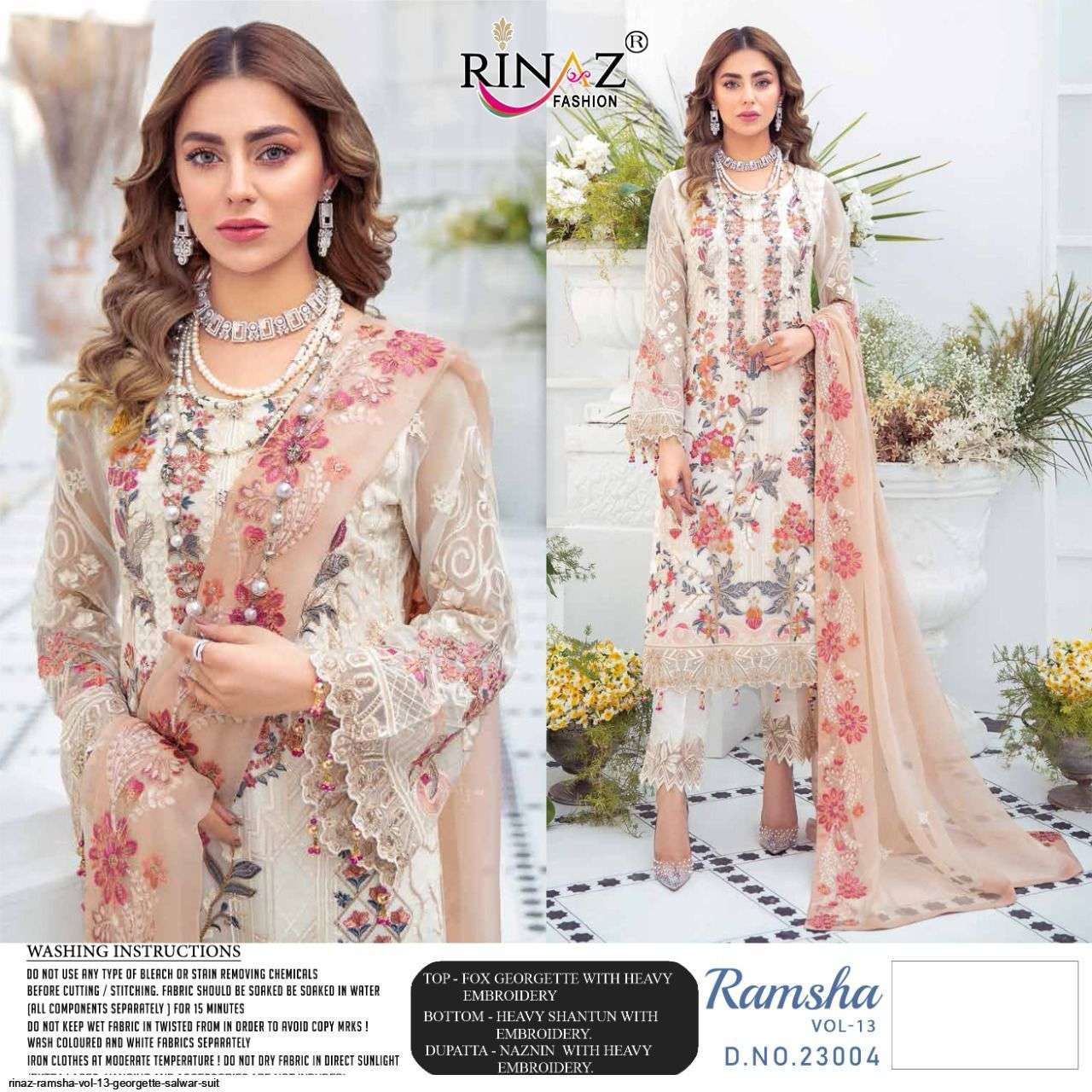 RINAZ FASHION PRESENTS RAMSHA VOL-13 DESIGNER CATALOGUE COLLECTION IN WHOLESALE PRICE IN SURAT -  SAI DRESSES 