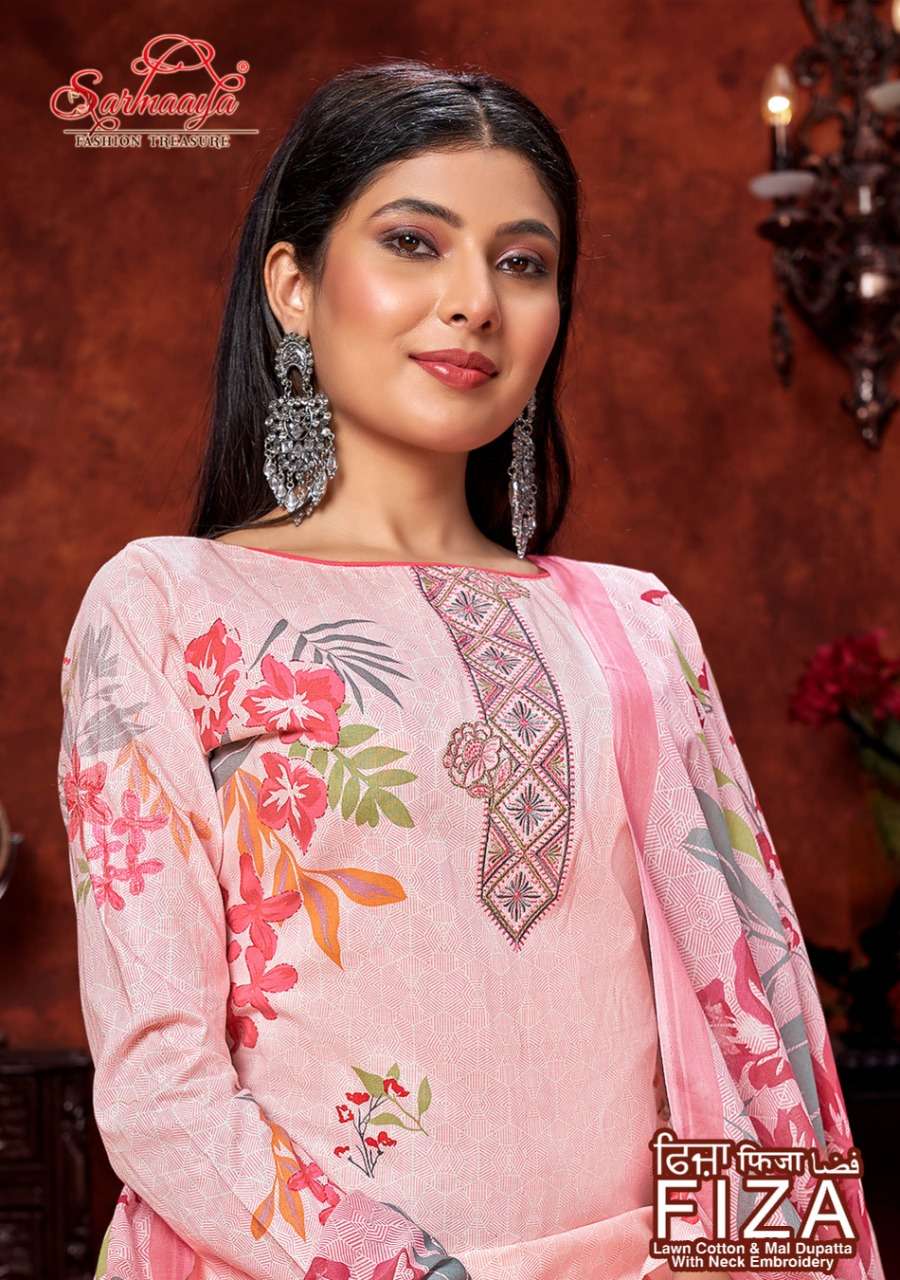 SARMAAYA TEX FAB PRESENT FIZA LAWN COTTON PRINTED SALWAR SUITS IN WHOLESALE PRICE IN SURAT - SAI DRESSES