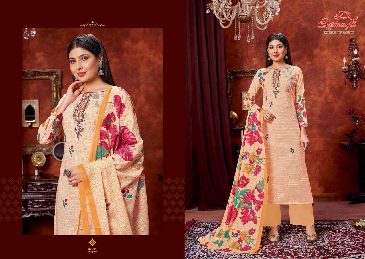 SARMAAYA TEX FAB PRESENT FIZA LAWN COTTON PRINTED SALWAR SUITS IN WHOLESALE PRICE IN SURAT - SAI DRESSES