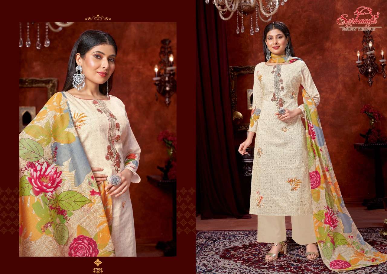 SARMAAYA TEX FAB PRESENT FIZA LAWN COTTON PRINTED SALWAR SUITS IN WHOLESALE PRICE IN SURAT - SAI DRESSES