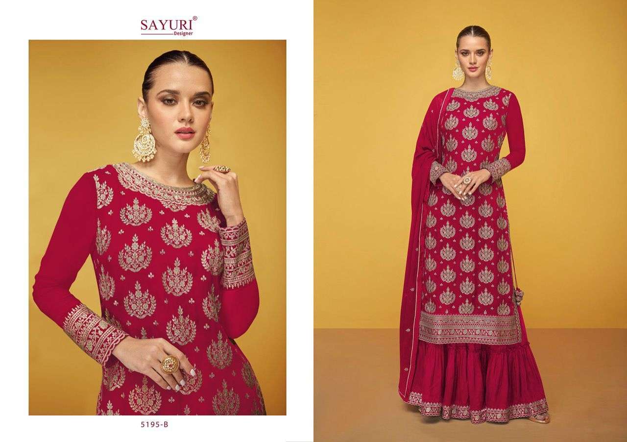 SAYURI DESIGNER PRESENT ALEENA READYMADE HEAVY GEORGETTE DESIGNER SUITS IN WHOLESALE PRICE IN SURAT - SAI DRESSES